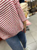 T-shirt Marinière rouge 