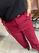Pantalon fluide bordeaux 