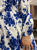 Robe bleu fleurie 
