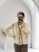 Veste sans manche chocolat/beige