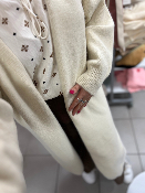 Gilet long beige