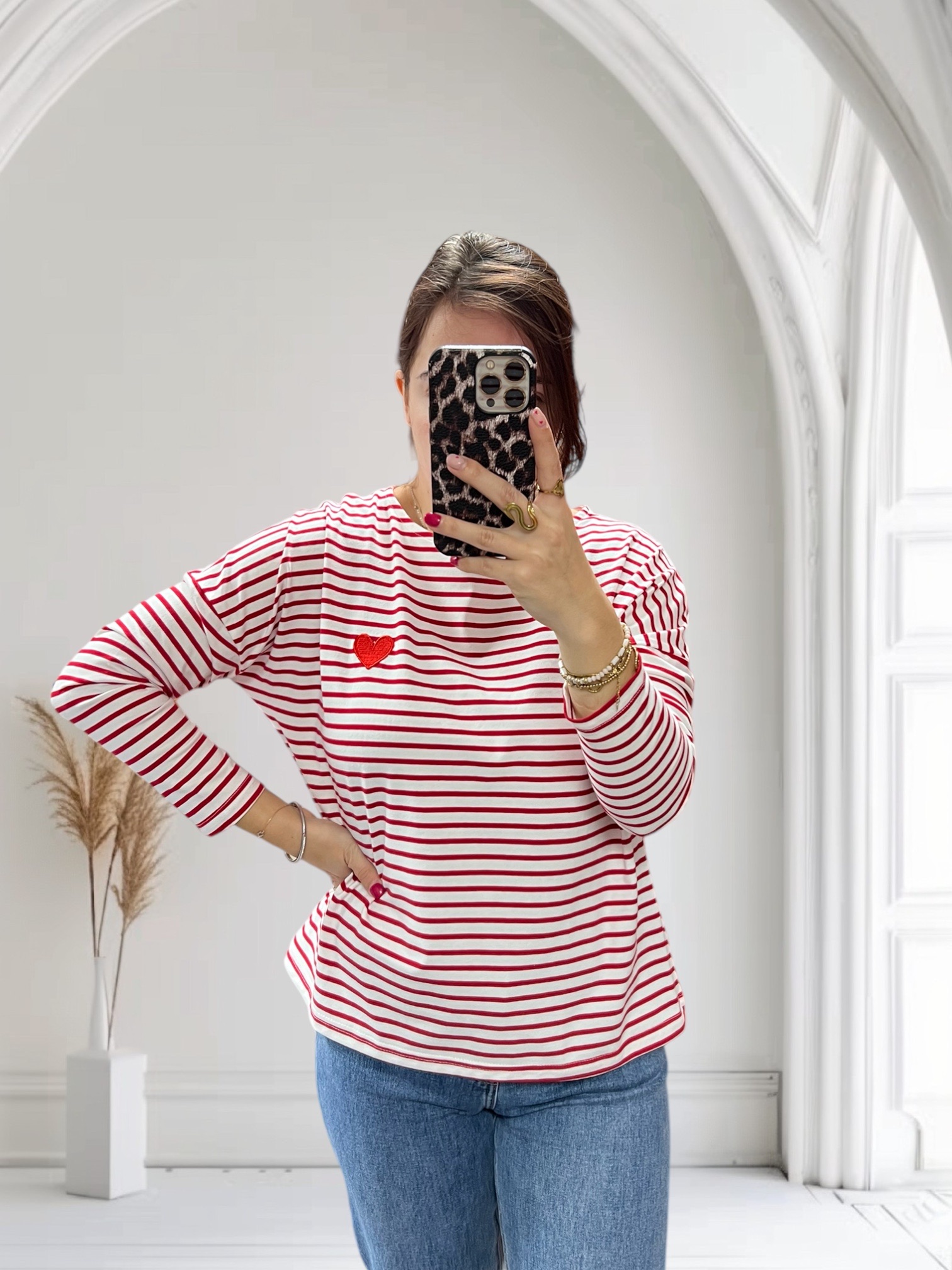 T-shirt Marinière rouge 