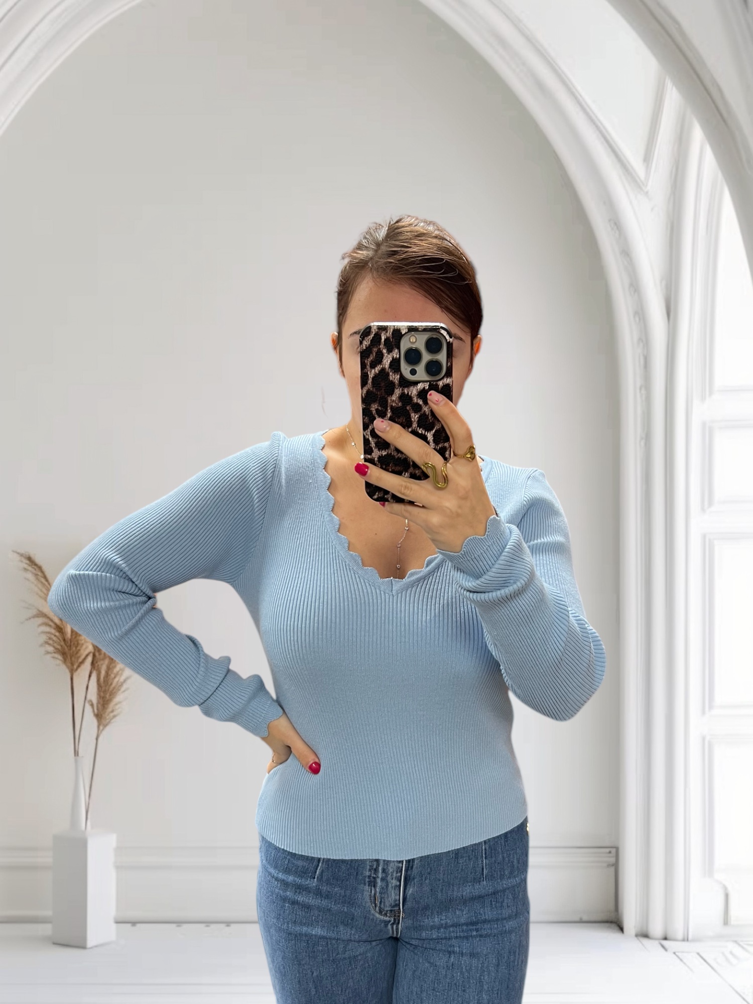 Pull chaussette bleu Romy 