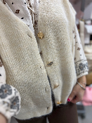 Pull sans manche Anaé beige 