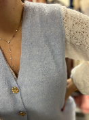 Pull sans manche bleu ciel 