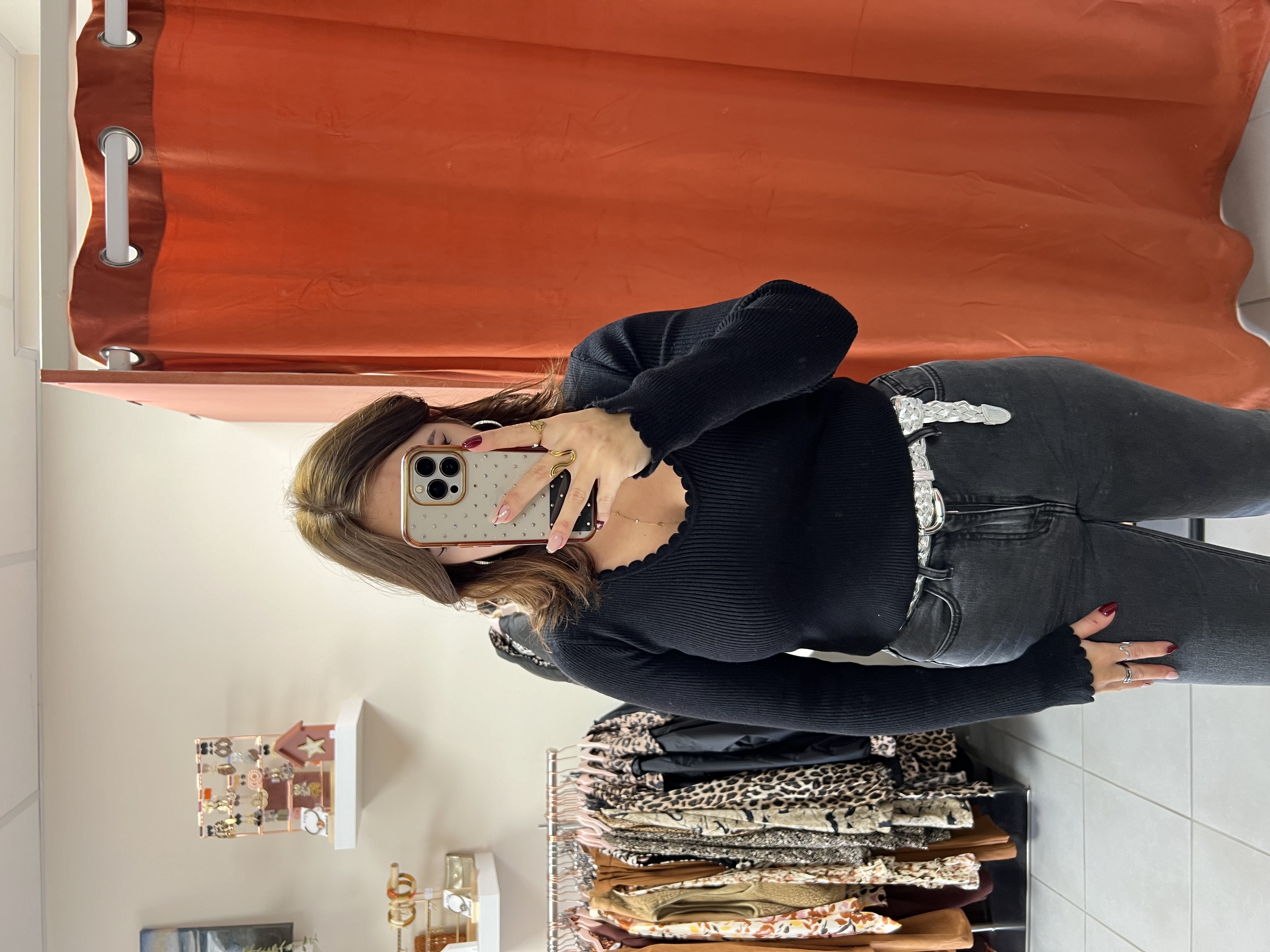 Pull chaussette noir Romy