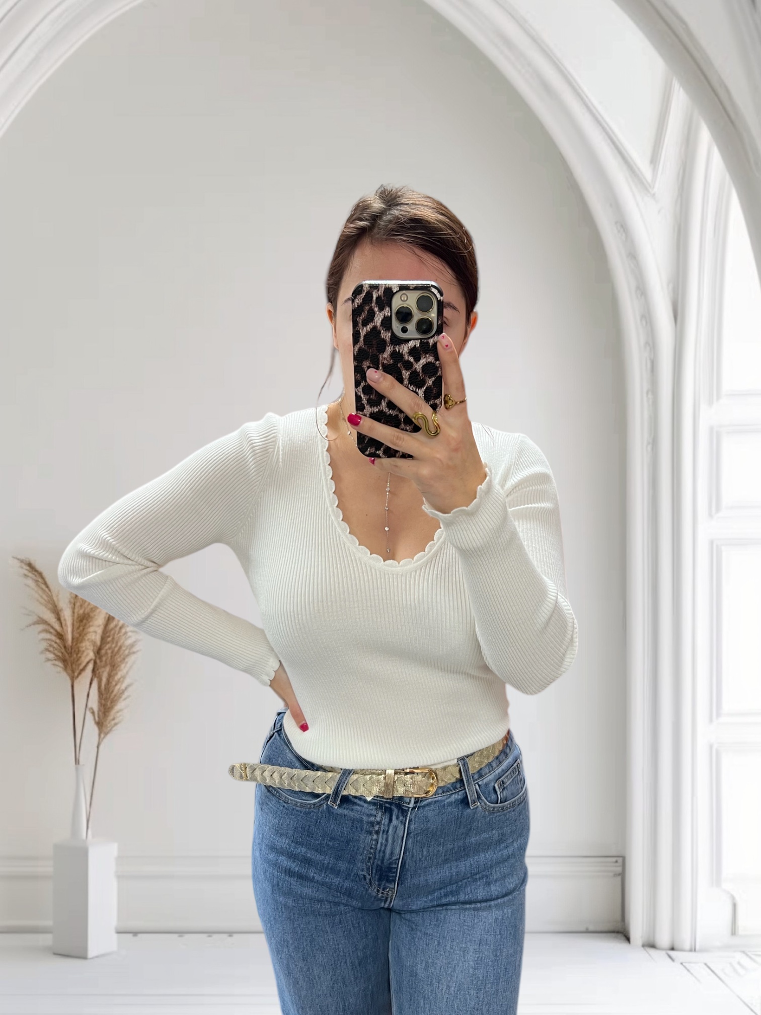 Pull chaussette blanc Romy 