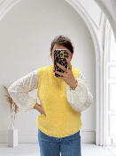 Pull sans manche jaune 