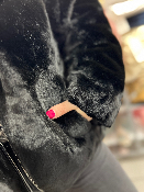 Veste en fausse fourrure noire