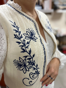 Gilet sans manche broderie 