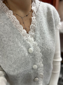 Pull sans manche dentelle 
