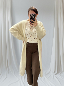 Gilet long beige
