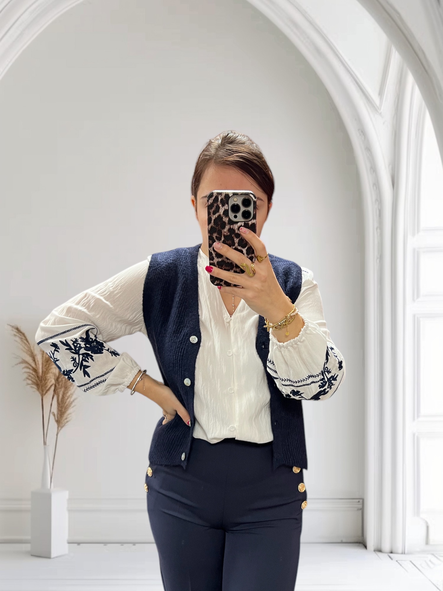 Veste sans manche bleu marine  