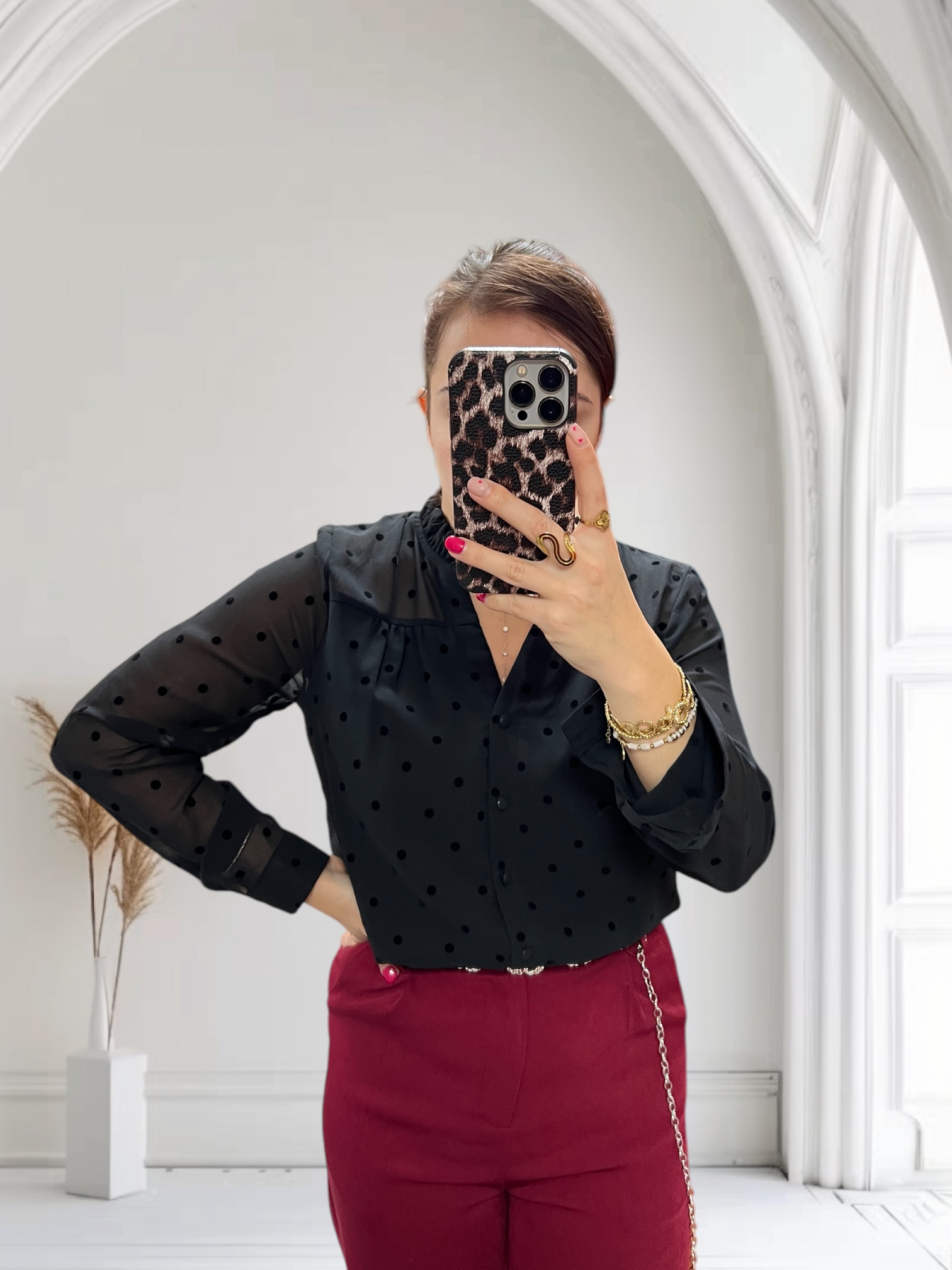 Blouse noir Pauline 