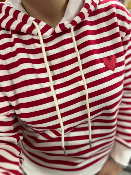 Sweat marinière rouge 