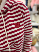 Sweat marinière rouge 