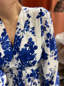Robe bleu fleurie 