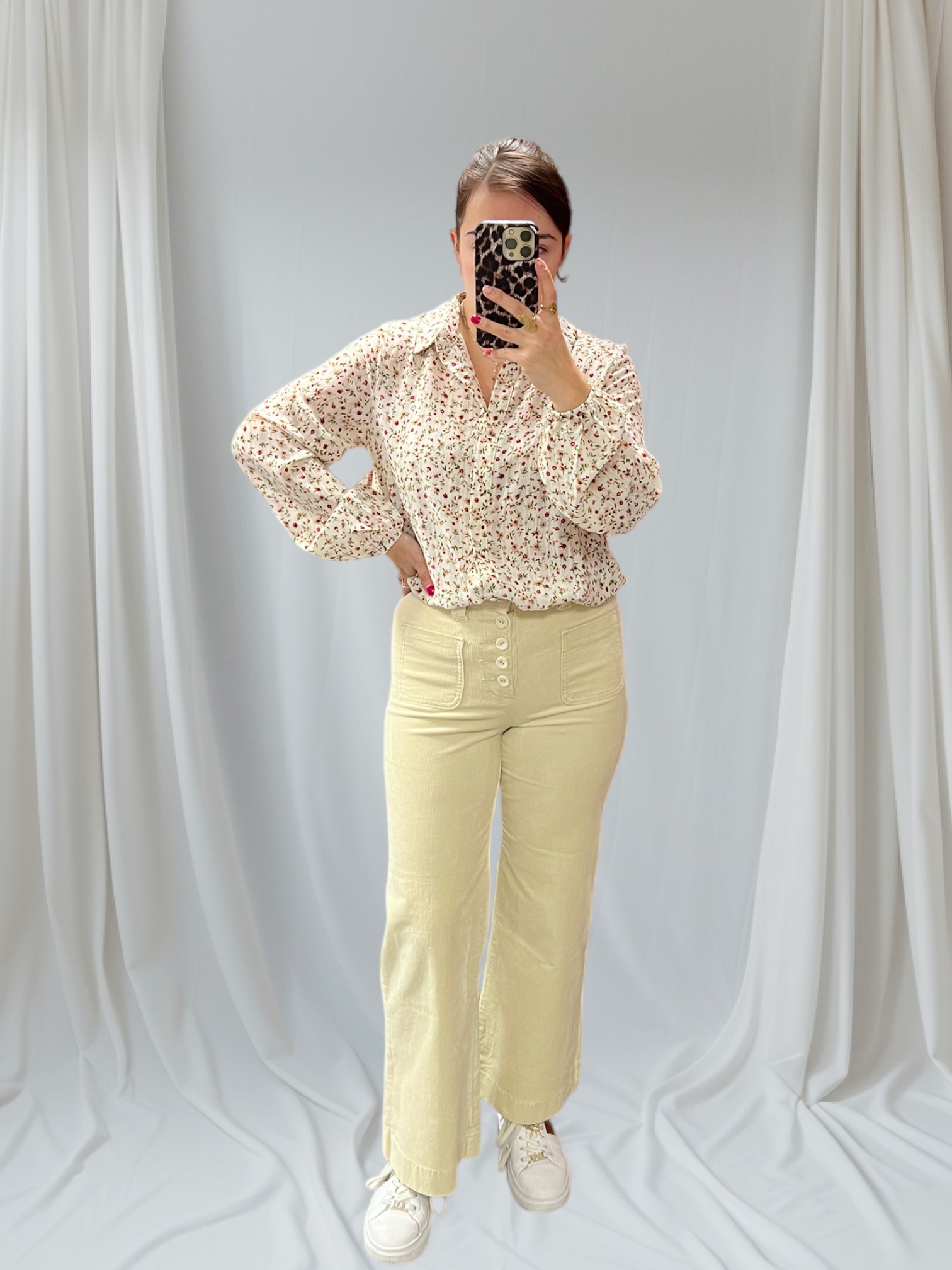Pantalon velours beige 