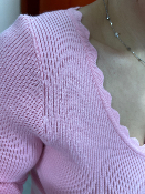Pull chaussette rose pâle Romy