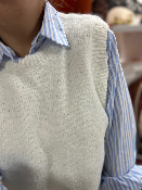 Pull sans manche blanc
