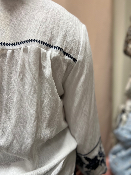 Blouse broderie bleu marine 