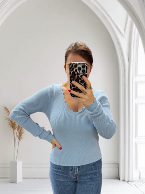 Pull chaussette bleu Romy 
